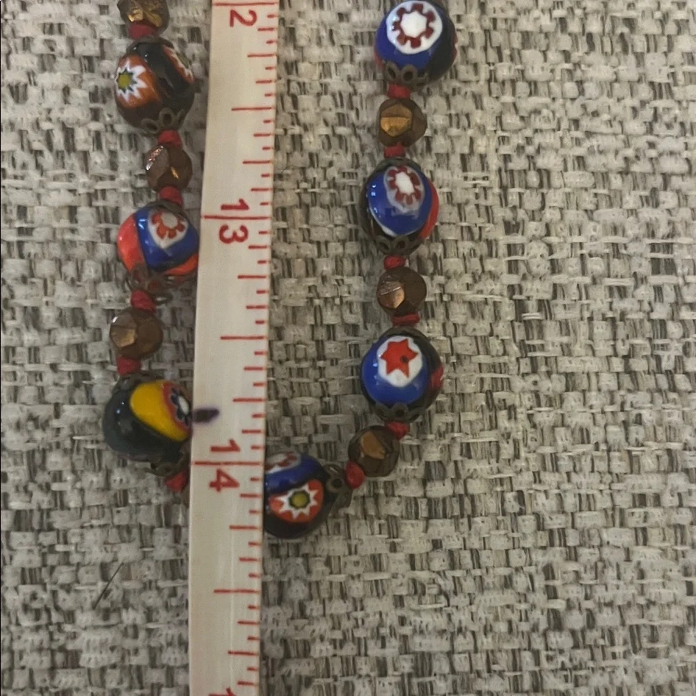 Vintage Italian Murano Millefiori Art Glass Beaded Necklace‎ - Picture 5 of 11